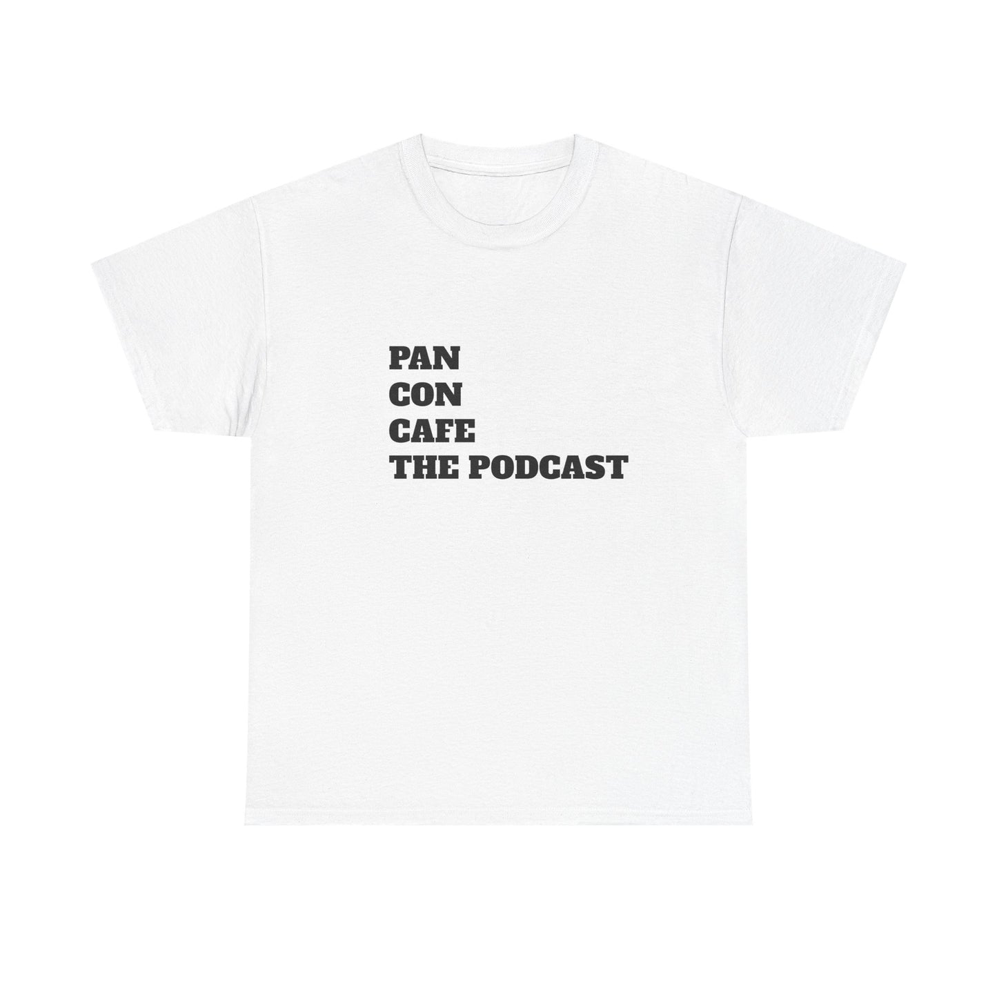Unisex Heavy Cotton Tee - 'Pan Con Cafe: The Podcast' - Casual Podcast Merchandise