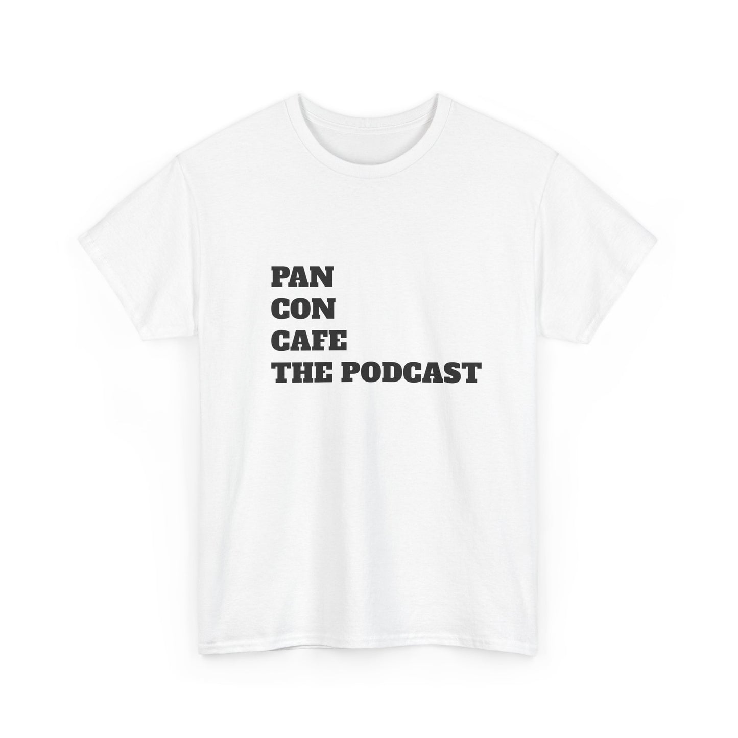 Unisex Heavy Cotton Tee - 'Pan Con Cafe: The Podcast' - Casual Podcast Merchandise