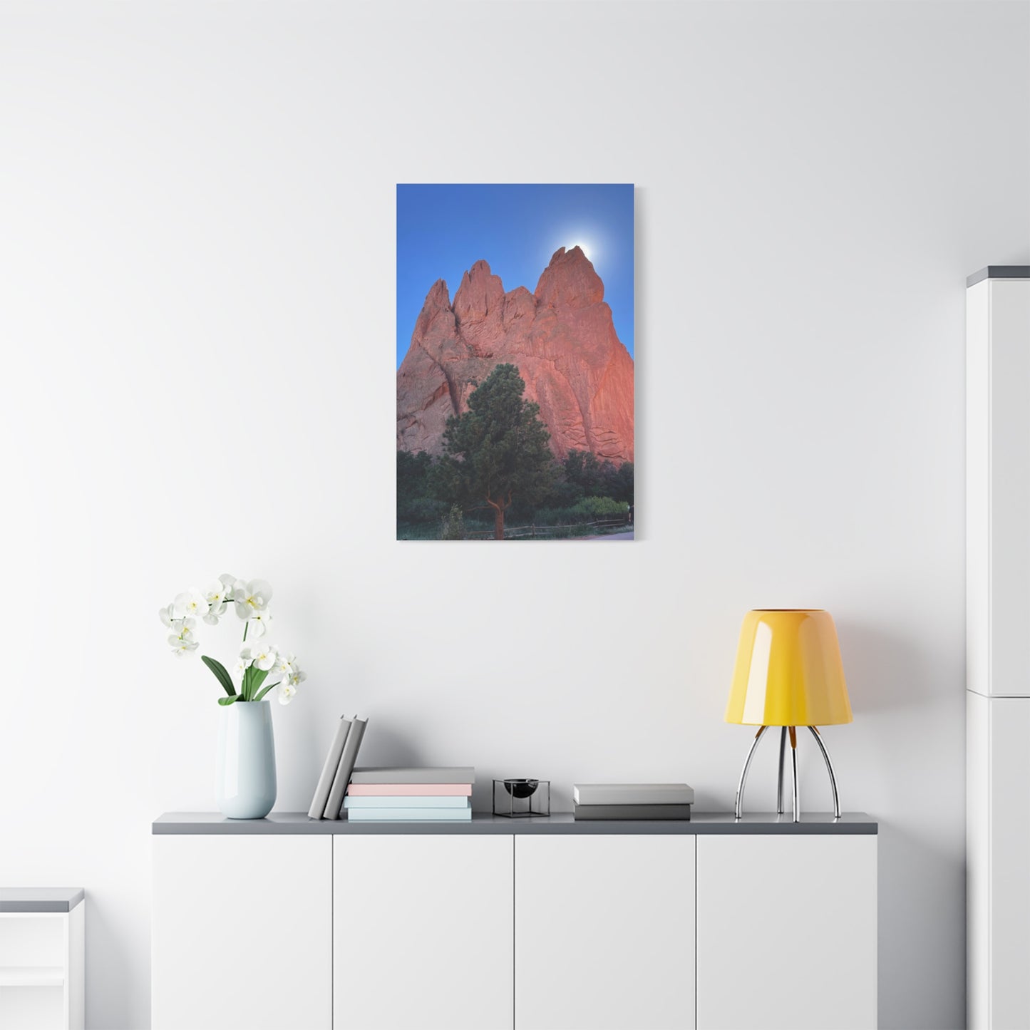 Mountain Sunset Matte Canvas Print, Nature Wall Art, Home Decor, Gift for Nature Lovers, Landscape Artwork
