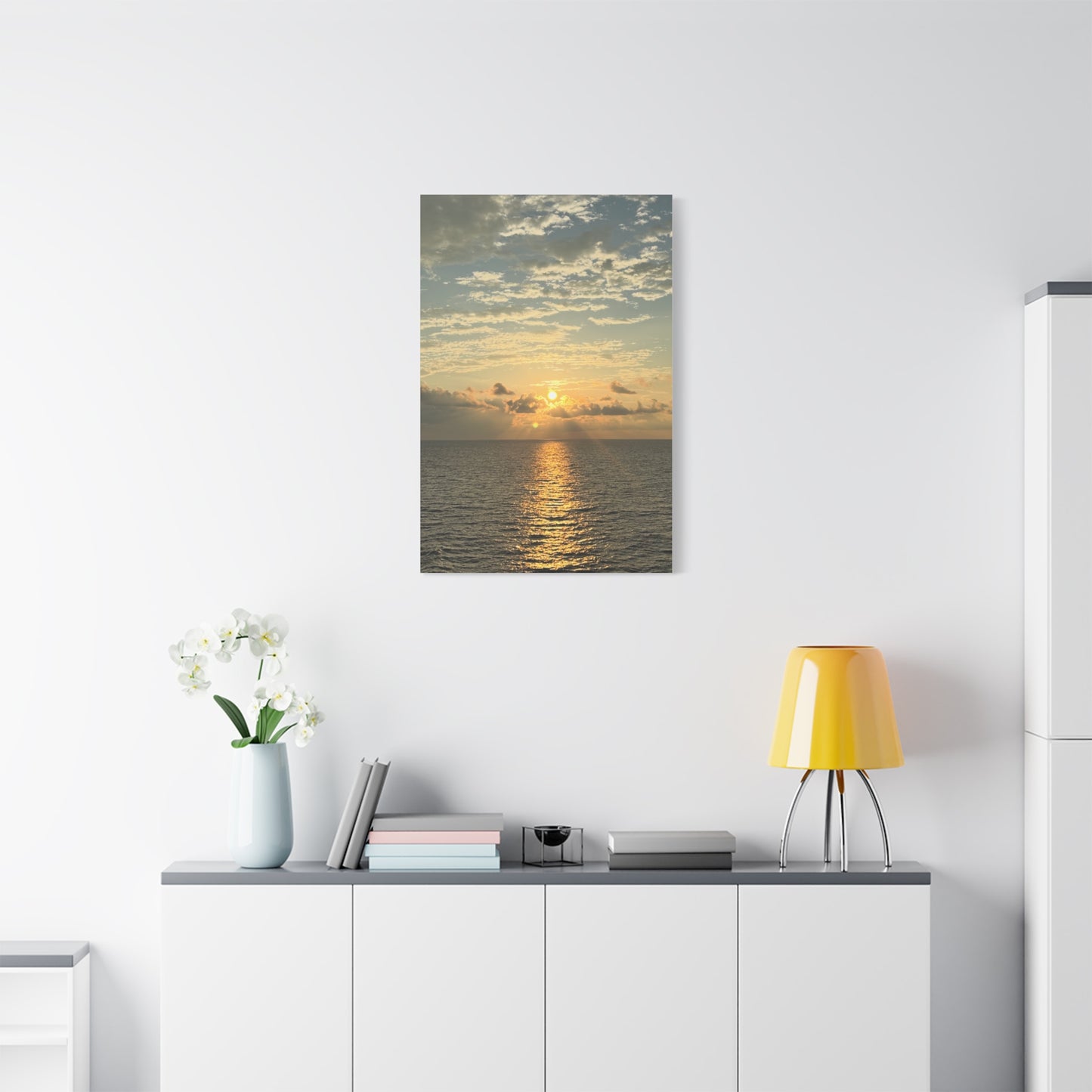 Sunset Canvas Art Print, Coastal Home Decor, Ocean Wall Artwork, Beach House Decor, Gift for Nature Lovers