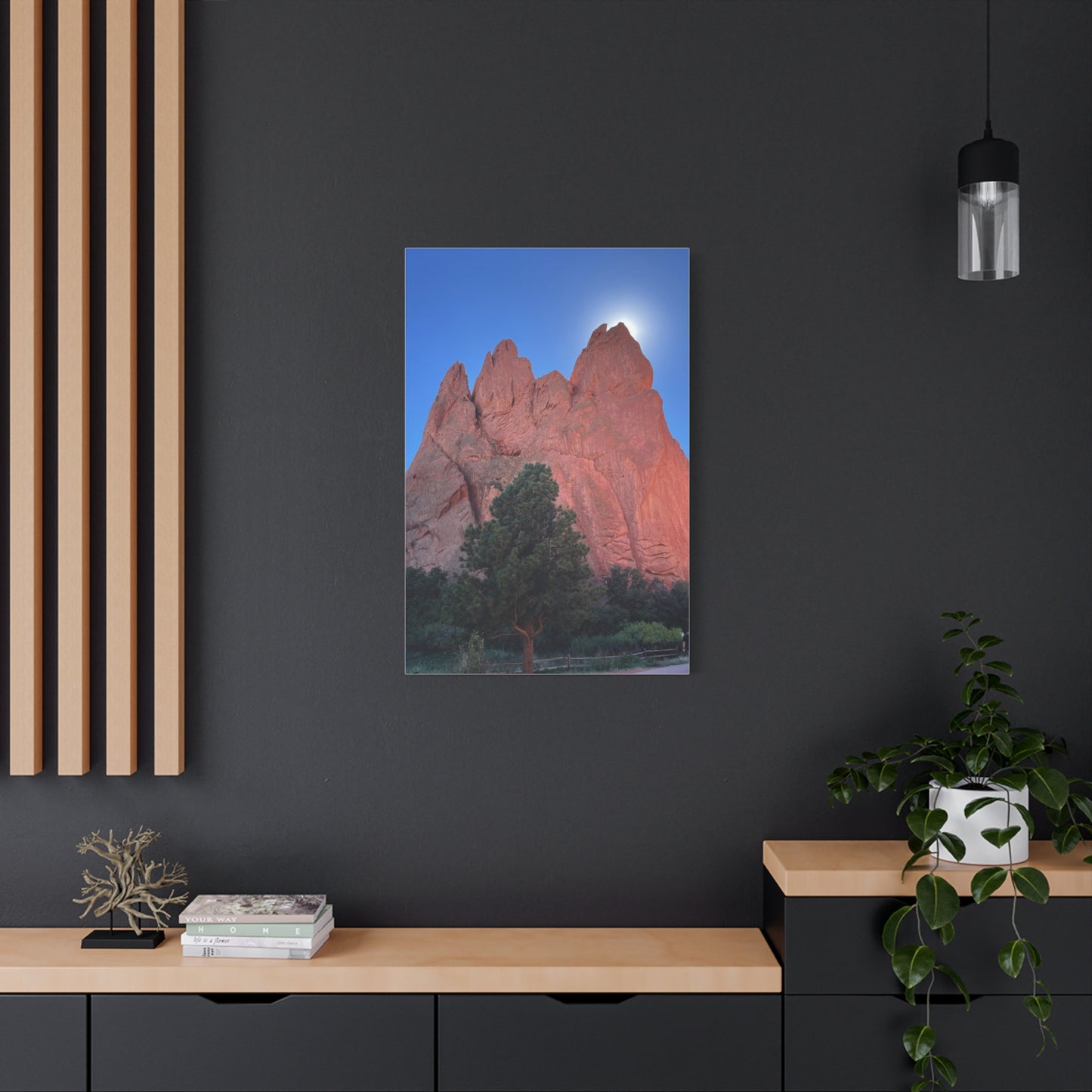 Mountain Sunset Matte Canvas Print, Nature Wall Art, Home Decor, Gift for Nature Lovers, Landscape Artwork
