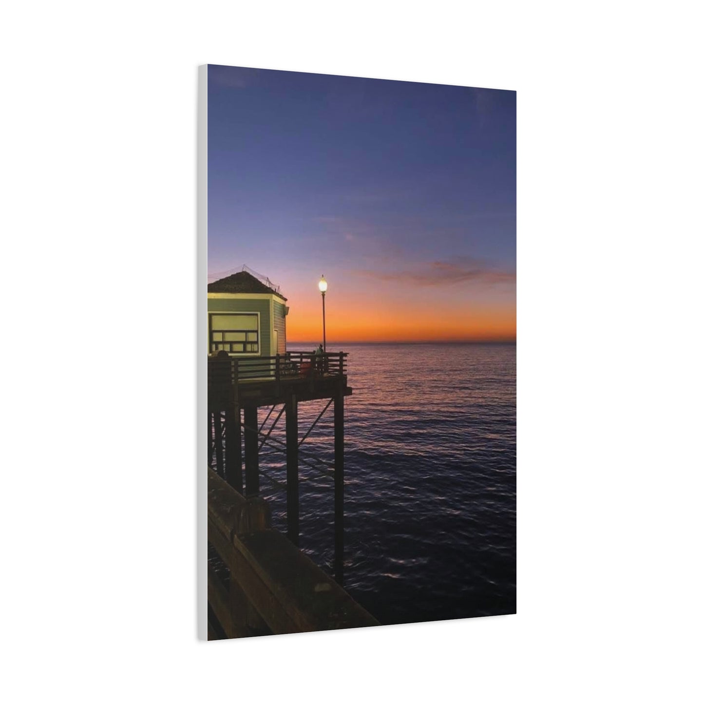 Matte Canvas Wall Art, California sunset, Home Wall Hanging, Nautical Art Piece