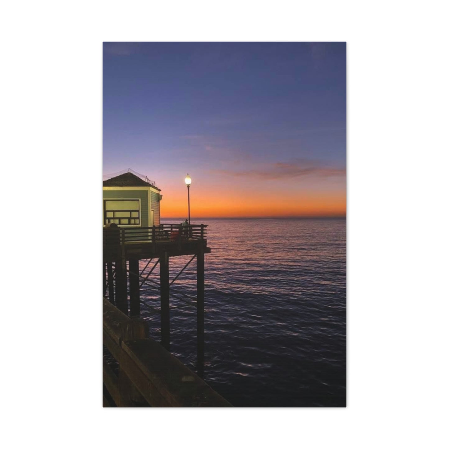 Matte Canvas Wall Art, California sunset, Home Wall Hanging, Nautical Art Piece