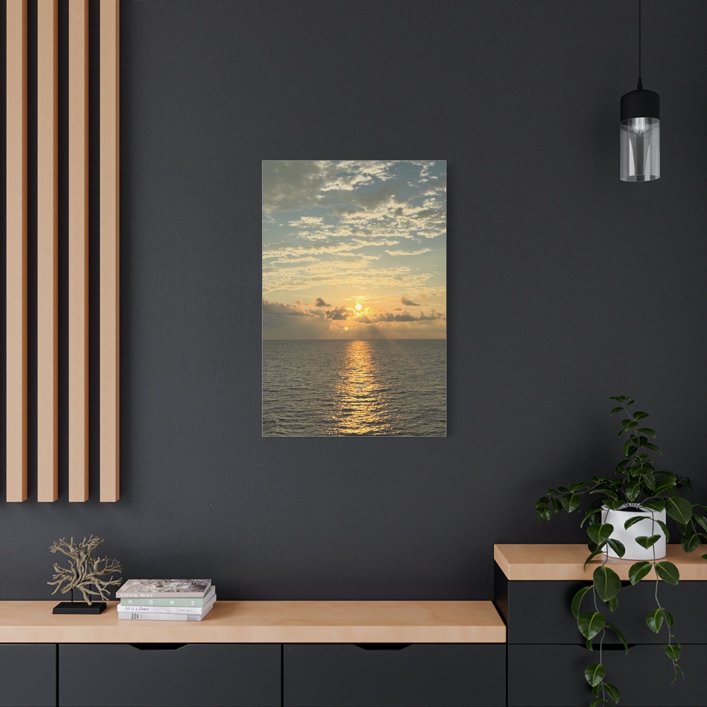 Sunset Canvas Art Print, Coastal Home Decor, Ocean Wall Artwork, Beach House Decor, Gift for Nature Lovers